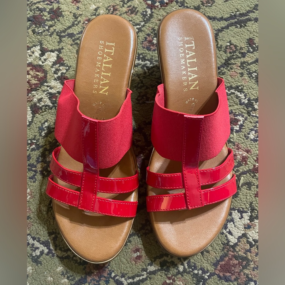 Italian Shoemaker Red Sandals 9.5